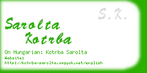 sarolta kotrba business card